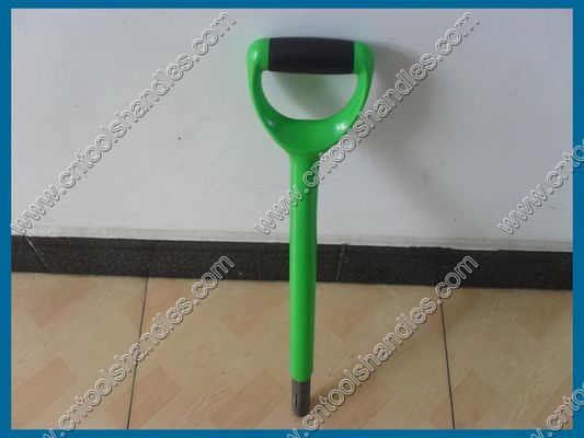 рукоятка для лопаты/совка из стальной трубы с пластиковым покрытием, D-образная рукоятка, зеленый цвет, производитель стальных труб с пластиковым покрытием